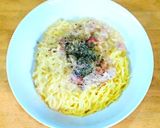 クリームシチューからの、カルボナーラ風作り方15写真