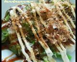 餅ねぎ焼き☝お好み焼風ソース味♪もち消費作り方10写真