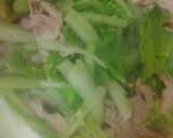 山東菜炒め物作り方6写真
