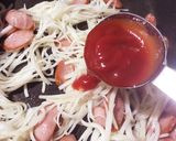 【節約】大根の皮でナポリタン風炒め物♪作り方5写真
