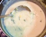 白菜とニラの豆乳コーンスープ作り方4写真