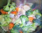 ヘルシー♪　鶏・野菜の豆乳＆味噌シチュー作り方4写真