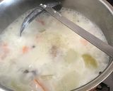 かける派☆クリームシチューのオムライス風作り方4写真