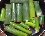 ネギの中に肉だねを入れて焼いてみた作り方4写真