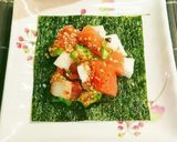 サーモンと長いものネバコロ塩こんぶナムル作り方5写真