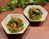 【副菜】栄養たっぷりツナと小松菜のごま塩昆布和え作り方4写真