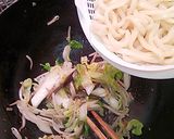 白菜漬物の焼きうどん作り方2写真