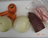 笑顔になる＾＾我が家のサツマイモカレー作り方1写真