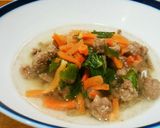 犬ご飯　ラム肉とセロリの葉のスープかけ作り方3写真
