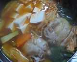 豚バラスライスでうどん団子を巻いた鍋作り方5写真