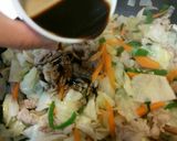 豚肉とキャベツのおかかソース炒め作り方5写真