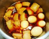 やわらか～い豚の角煮♪大豆と煮玉子入り作り方10写真