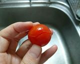 離乳食に☆簡単ミニトマトの湯むき作り方4写真