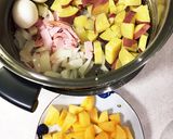 柿とサツマイモのサラダ作り方1写真