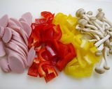 簡単！パプリカ炒めガパオ風味作り方1写真