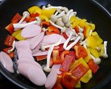 簡単！パプリカ炒めガパオ風味作り方2写真