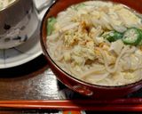 オクラのトロリン味噌味にゅうめん作り方8写真