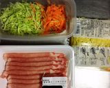 お弁当に♡食べやすい！肉巻き焼きそば作り方1写真