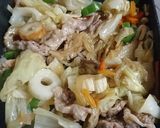 お弁当。八宝菜作り方4写真