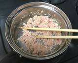 鶏そぼろあんかけ、牛乳と卵の茶碗蒸し作り方1写真