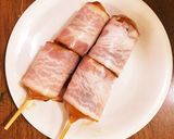 超簡単！夜食に！みたらし団子ベーコン巻き作り方2写真