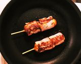 超簡単！夜食に！みたらし団子ベーコン巻き作り方4写真