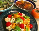 柿と豆腐のカプレーゼ風サラダ作り方5写真