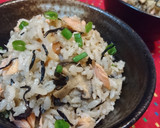 白だし【サーモンとひじきの炊き込みご飯】作り方5写真