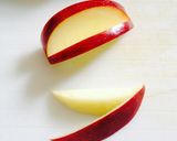 りんごの飾り切り 歯作り方3写真