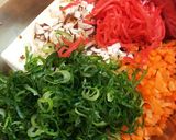 ＊我が家は紅生姜と豆腐入り！簡単巾着煮＊作り方1写真