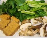 厚揚げと豚肉、小松菜の中華風とろみ煮作り方1写真