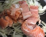 サーモンと玉ねぎのバジルチーズ焼き作り方4写真
