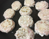 お豆腐deふわふわ♡れんこんのはさみ焼き作り方4写真