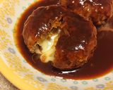 簡単♡チーズインハンバーグ作り方24写真