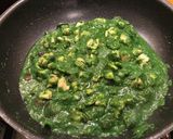 小松菜と鶏肉と椎茸のパスタ濃厚バジリコ風作り方7写真