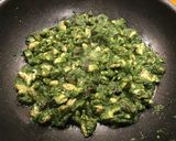 小松菜と鶏肉と椎茸のパスタ濃厚バジリコ風作り方9写真