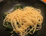 小松菜と鶏肉と椎茸のパスタ濃厚バジリコ風作り方10写真