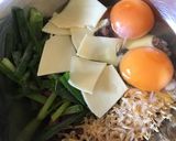 冷蔵庫の残り物で〜♪♪オムレツごはん作り方1写真
