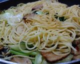 青梗菜と焼豚の中華なペペロンチーノ(風)作り方7写真