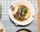 砂糖なし！ホッとするキノコのあんかけ豆腐作り方8写真