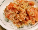 ノルウェーサーモンと塩レモンのポキ丼作り方2写真