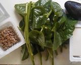 つるむらさき・アボガド・納豆・豆腐サラダ作り方1写真