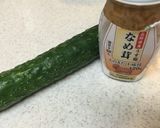 なめ茸+きゅうり　超簡単　おつまみ作り方1写真