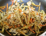 お弁当に☆焼き肉のたれでごぼうのきんぴら作り方5写真
