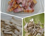 きのことベーコンのトマトクリームパスタ作り方1写真