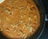 きのことベーコンのトマトクリームパスタ作り方6写真