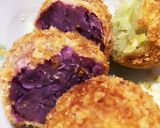 紫芋と薩摩芋のコロッケ作り方5写真