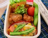 【キャラ弁】柿おにぎり弁当作り方4写真