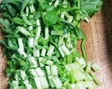 大根の葉炒め作り方1写真