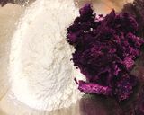蒸し豚とキノコたっぷり☆紫芋の肉まん作り方3写真